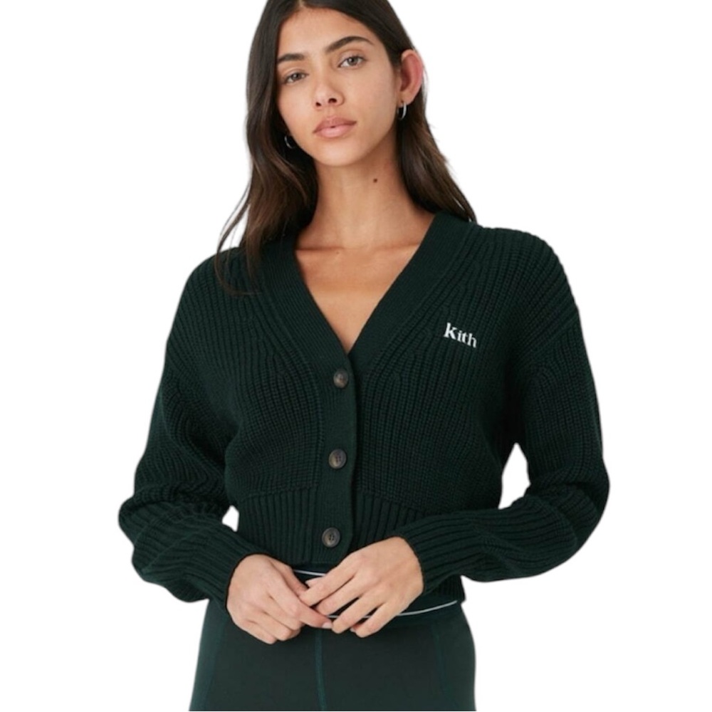Kith Women’s Effie Knit Cardigan, Green, Sz. Small